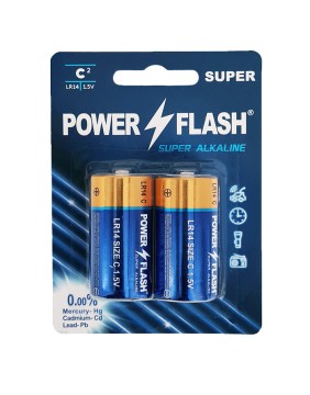 Elements POWER FLASH Super Alkaline LR14, C, 1.5V, 2 pcs