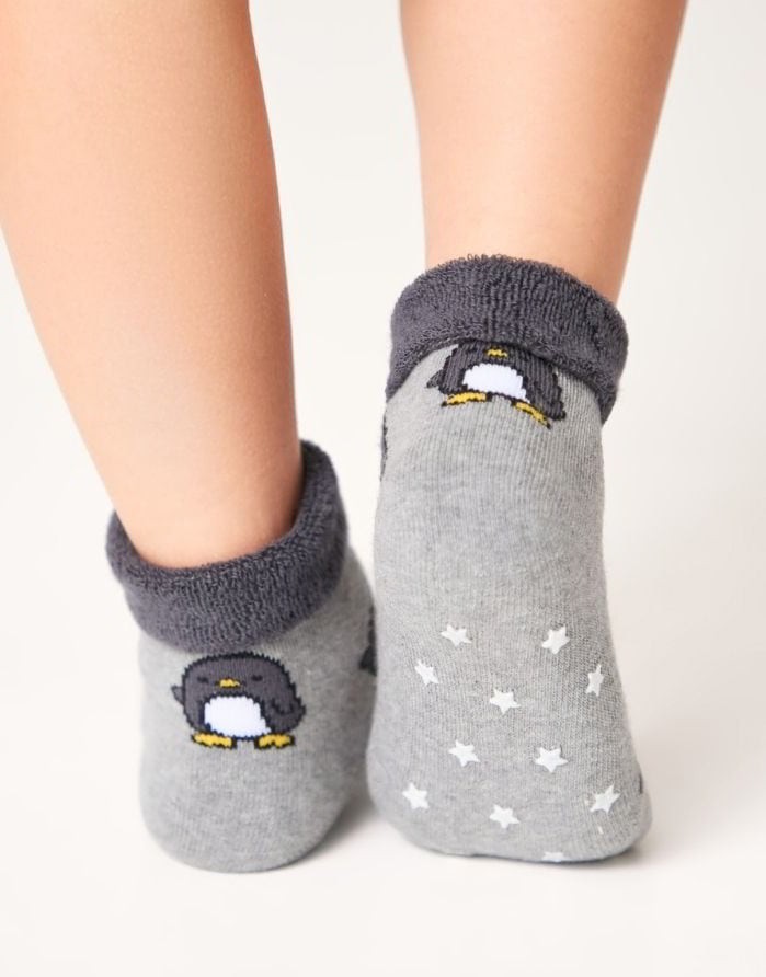 Children's socks "Pinguin Grey"
