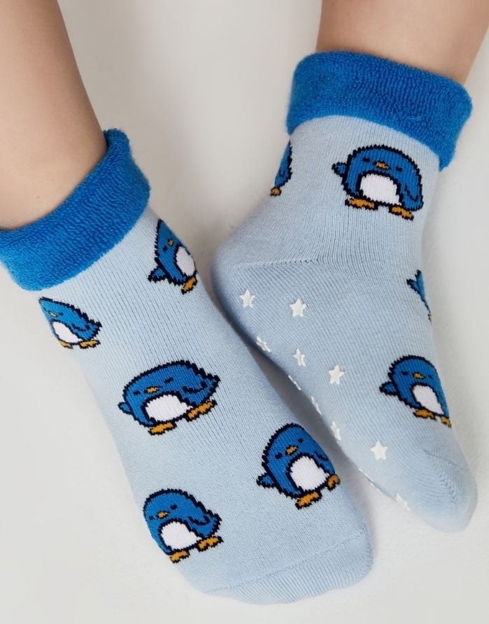 Children's socks "Pinguin Blue"