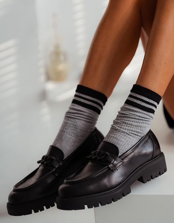 Women's socks "Ribbed With Stripes" Melange