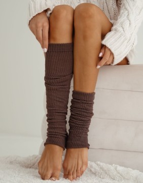 Naiste säärised "Cotton Ribbed Leg" Brown