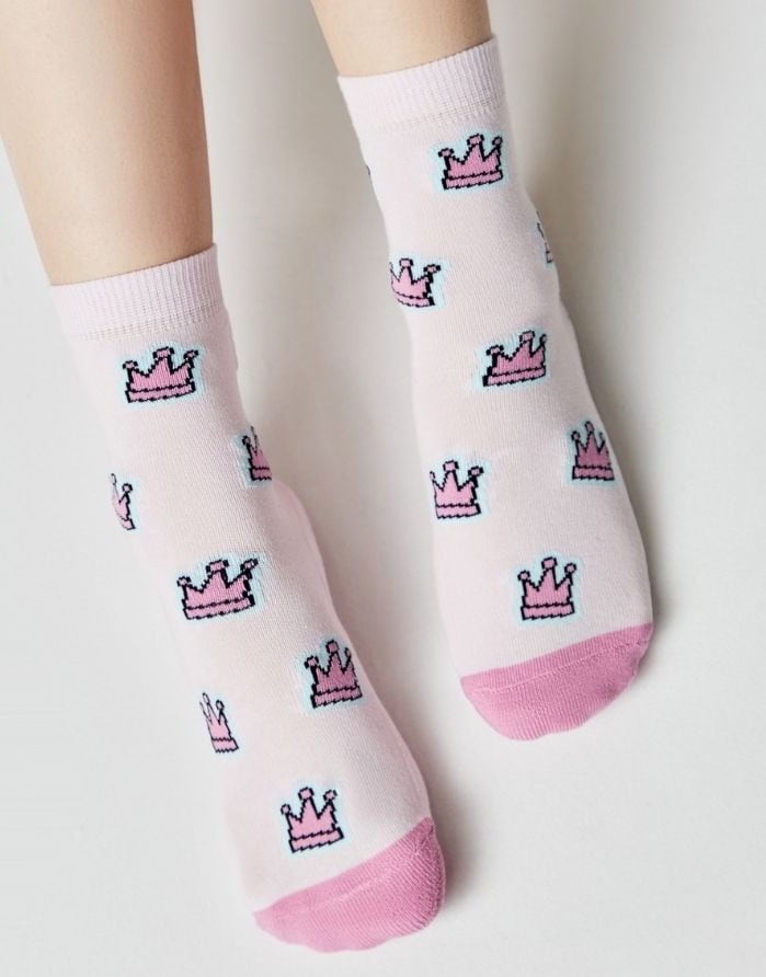Vaikiškos Kojinės "Crown Pink"