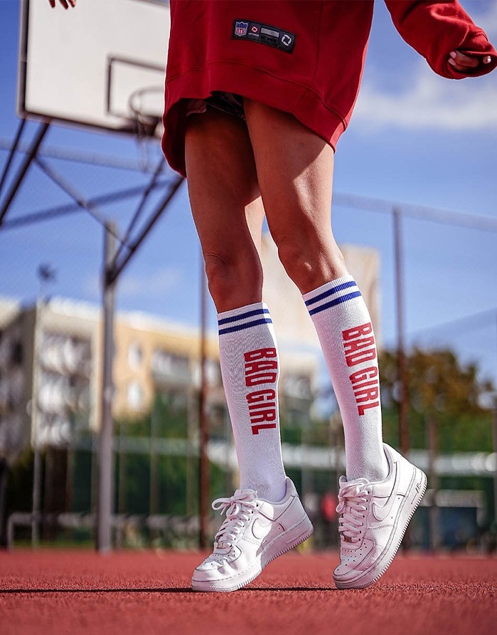 Женские носки "Bad Girl" Blue Stripes