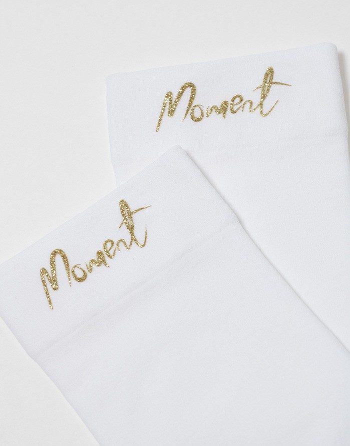 Naiste sokid "Golden Moment White"