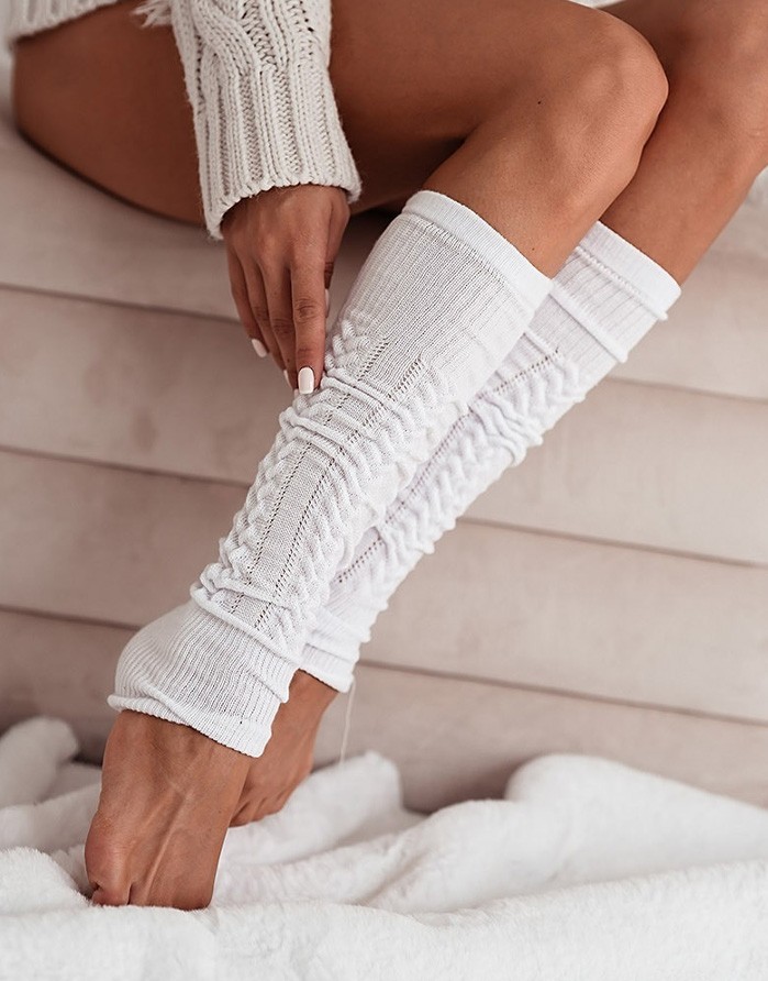 Naiste säärised "Openwork Leg Warmer" White