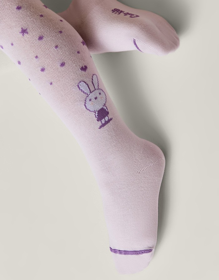 Tights for children ''Dreaming bunny" Pink