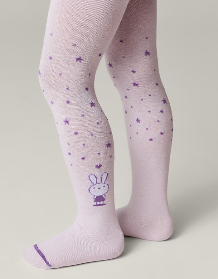 Tights for children ''Dreaming bunny" Pink