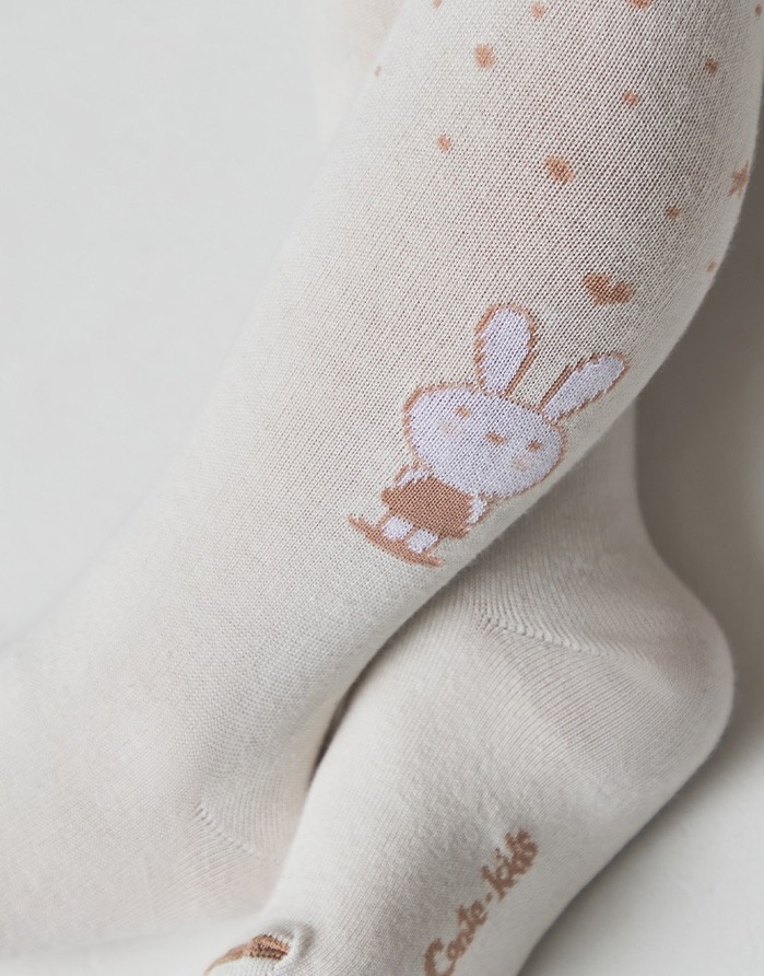 Tights for children ''Dreaming bunny" Cream