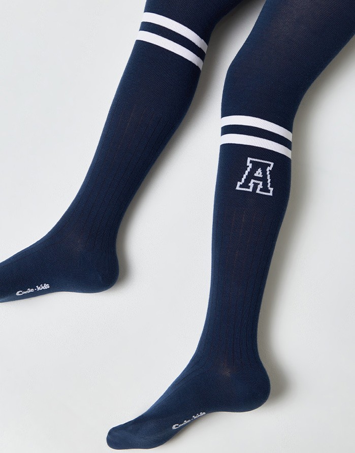 Tights for children ''Letter A Dark Blue"