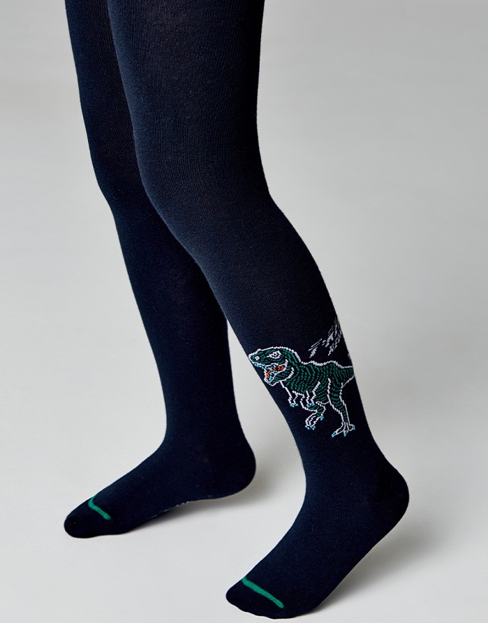 Детские колготки ''T-Rex Dark Blue"