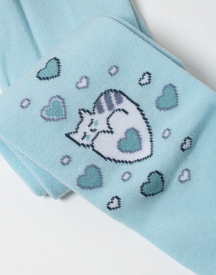 Tights for children ''Hearty Cat" Mint