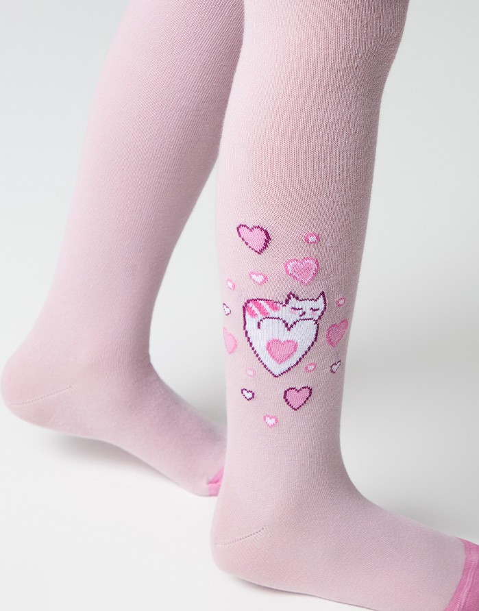Детские колготки ''Hearty Cat" Pink