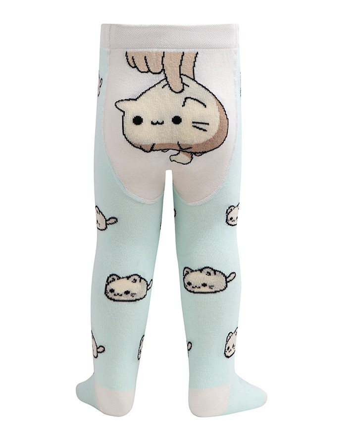 Tights for children ''Caught you, kitten" Mint