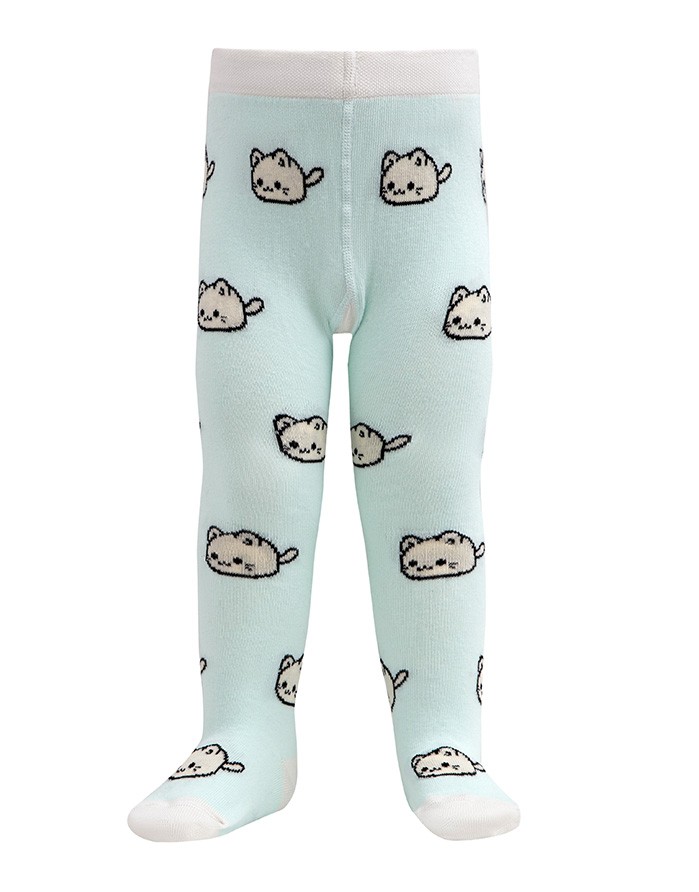 Tights for children ''Caught you, kitten" Mint