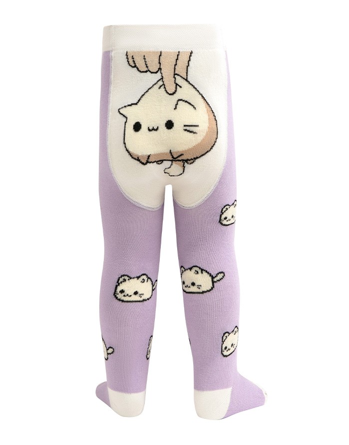 Tights for children ''Caught you, kitten" Violet