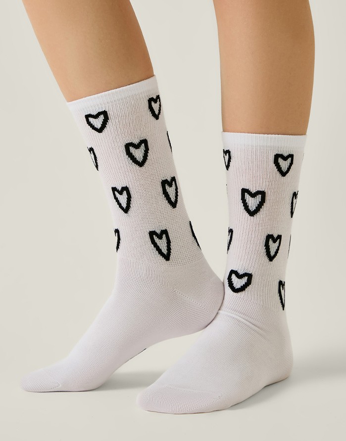 Women's Socks "Love in the Air" White