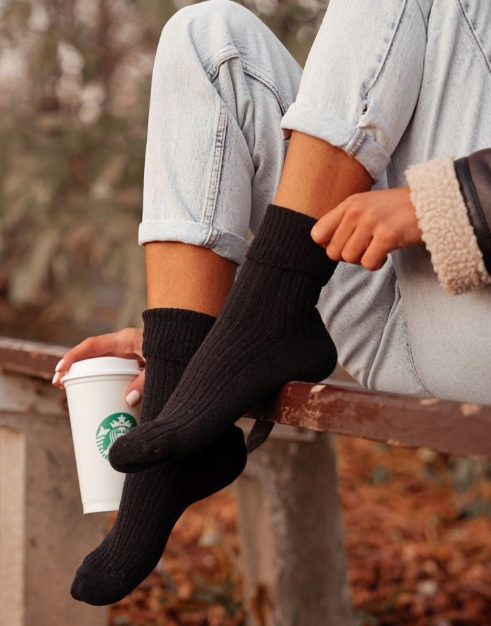 Women's socks "Mirabel Merino Wool" Black