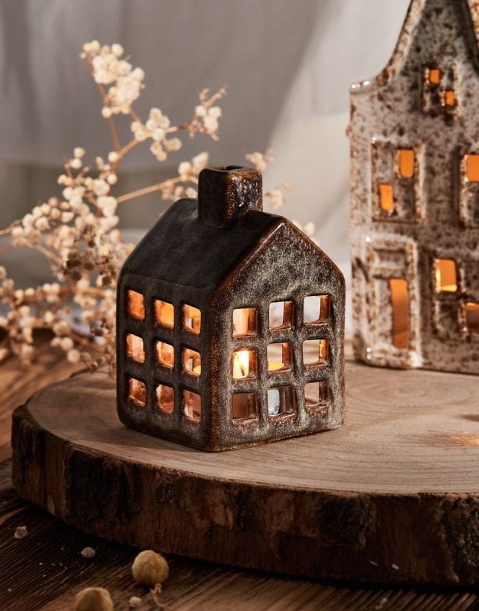 Candlestick Holder "Ceramic Mini House"
