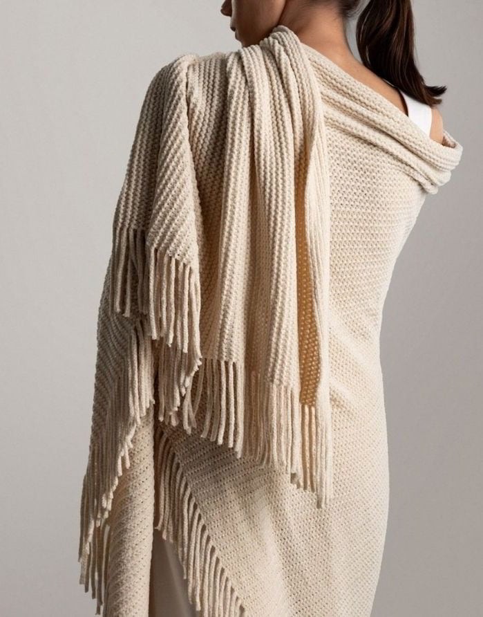 Pleed "Chenille Ecru" 130x170 cm