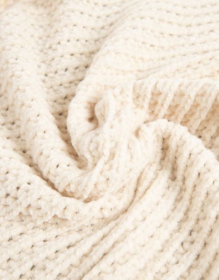 Plaid "Chenille Ecru" 130x170 cm