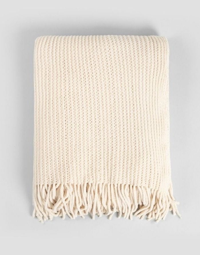 Pleed "Chenille Ecru" 130x170 cm