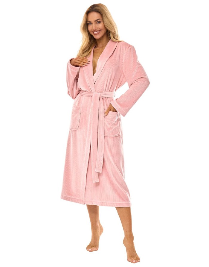 Bathrobe "Luna Long Pink"