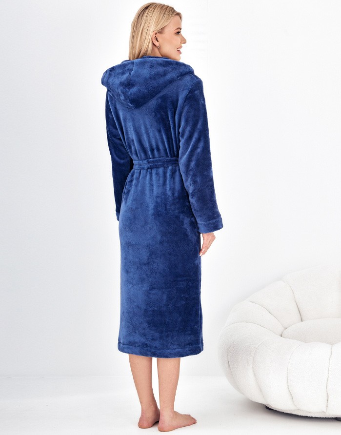 Bathrobe "Dianna Long Blue"