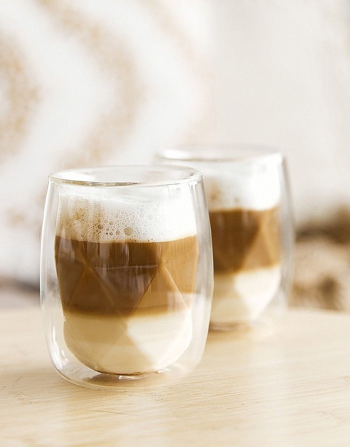 Double glass cups "CEMBRA MODERN", 2 pcs