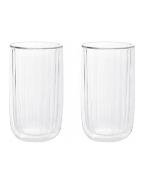 Topeltklaasist tassid "CEMBRA GROOVE", 2 tk