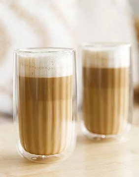 Чашки двойные стеклянные "CEMBRA GROOVE", 2 шт.