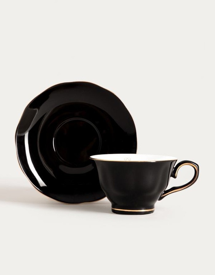 Cup and saucer "BARIK Black"
