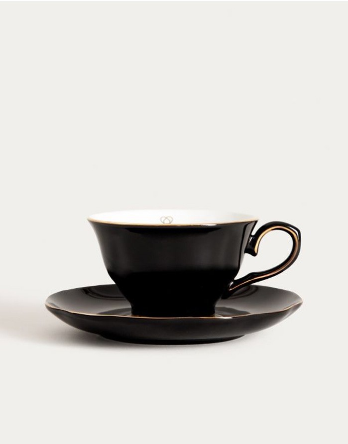 Cup and saucer "BARIK Black"