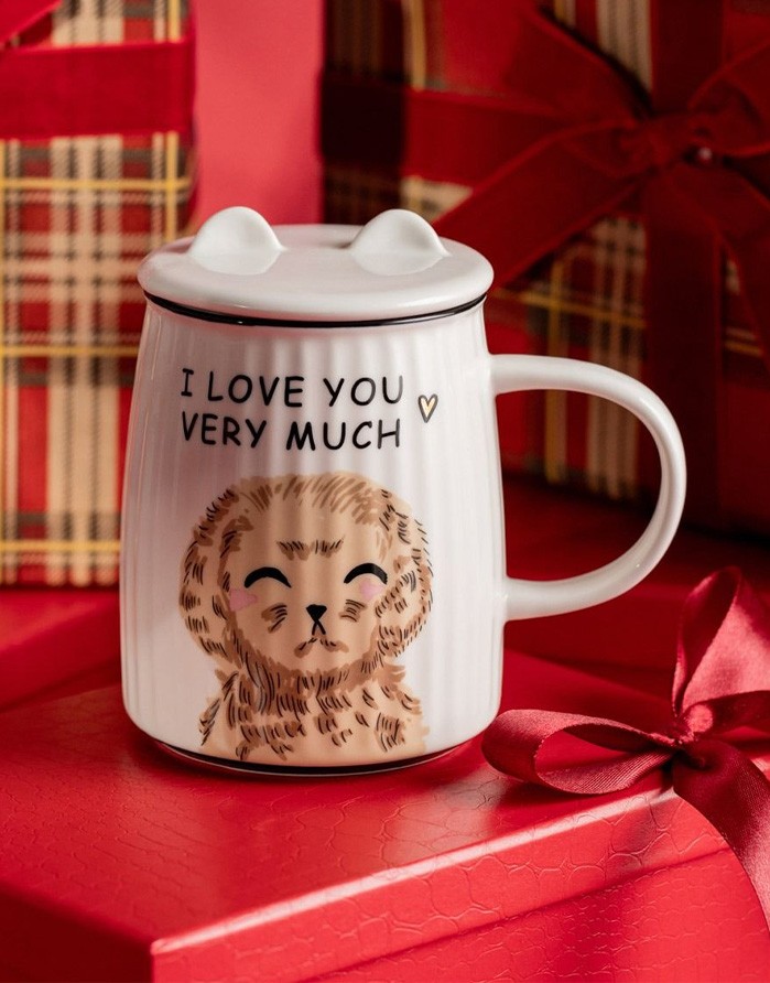 Cup with lid "MILU With Dog"