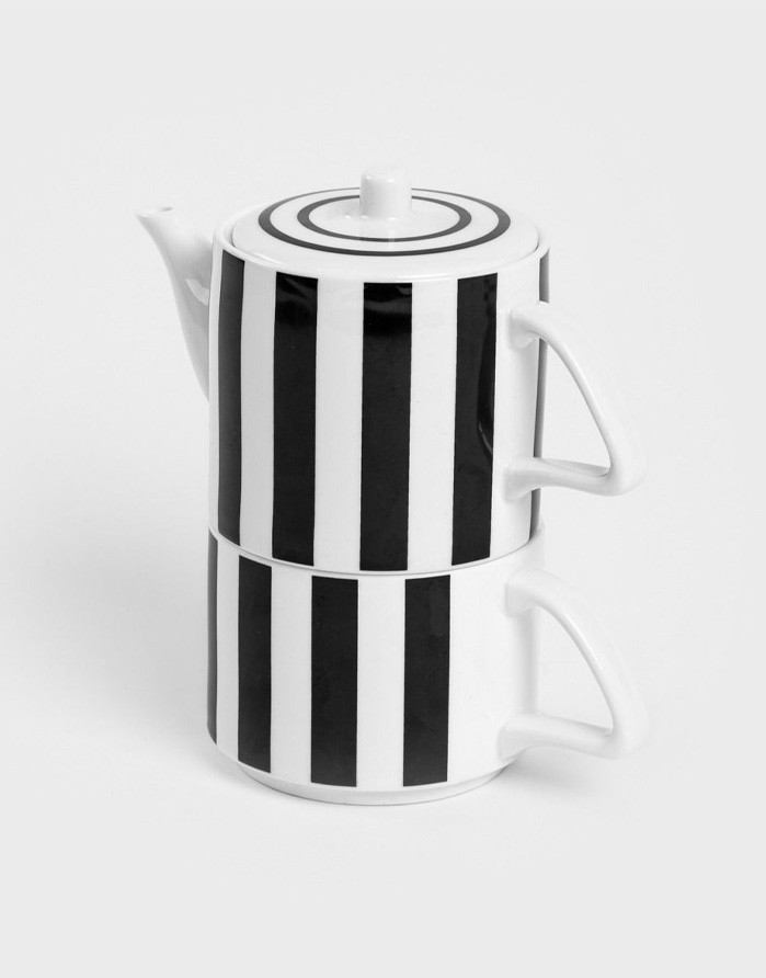 Tass teekannuga "BRETA Black&White"