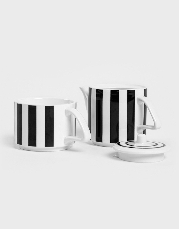 Cup with teapot "BRETA Black&White"