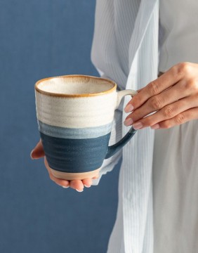 Tass "CLARIS Blue-Beige"