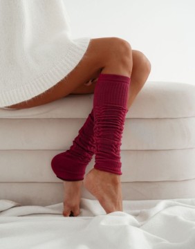 Naiste säärised "Openwork Leg Warmer" Claret