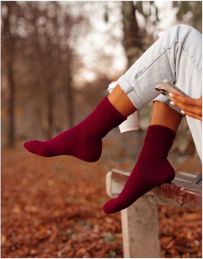 Женские носки "Ebba Alpaca Wool" Claret