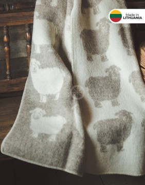 Naturaalsest villast tekk "Sheep Beige" 130x200 cm