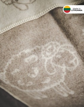 Naturaalsest villast tekk "Lamb Beige" 130x200 cm