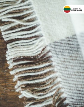 Naturaalsest villast tekk "Lota Brown" 130x210 cm