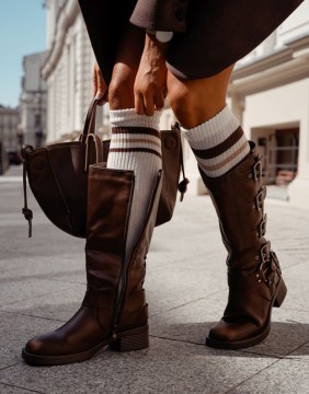 Женские носки "Ribbed Knee" Ecru