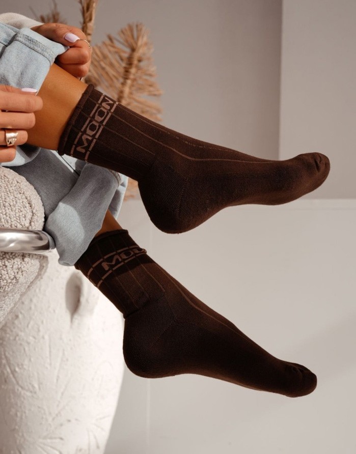 Women's socks "Moon" Brown