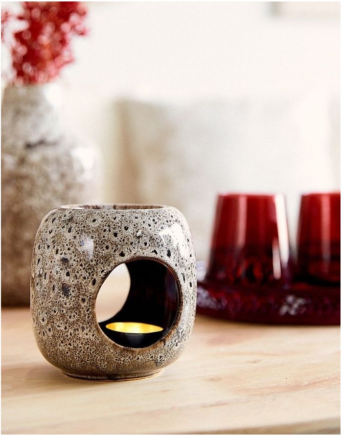 Candlestick Holder "RUFUS Ceramic Beige"