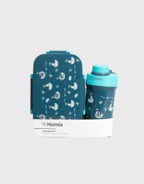 Lunch box with bottle set "Cairo Granat"