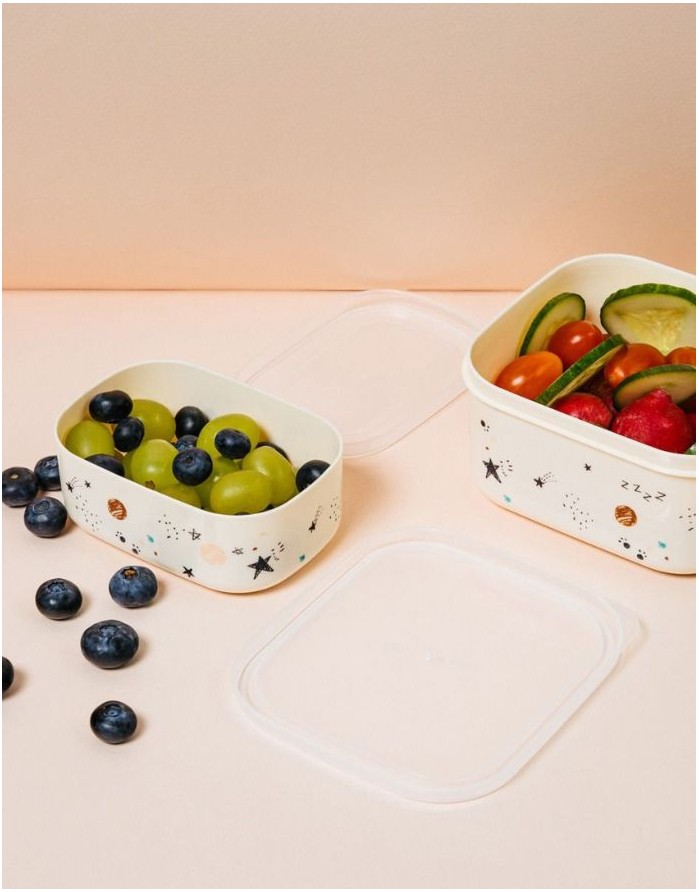 Lunch Box "SPACEKID Cream" 2 pcs.
