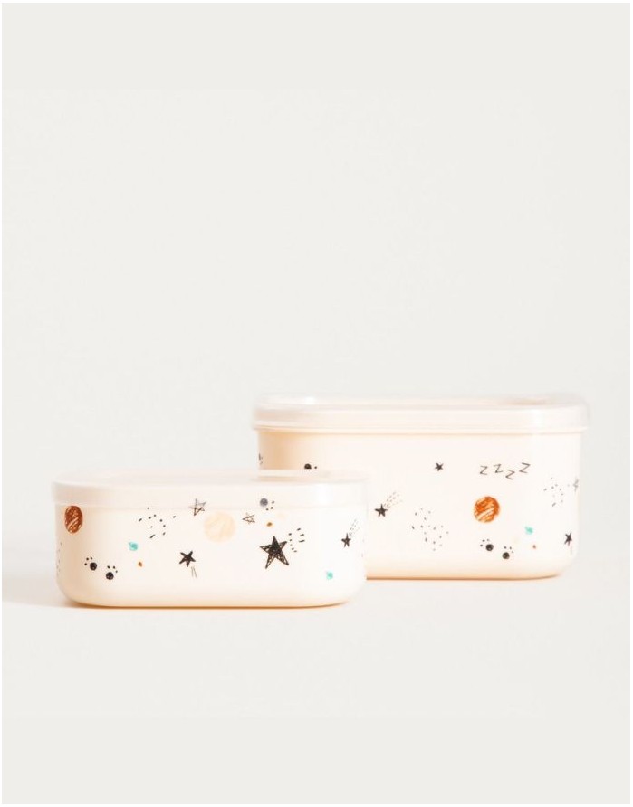 Lõunasöögikarp "SPACEKID Cream" 2 tk.