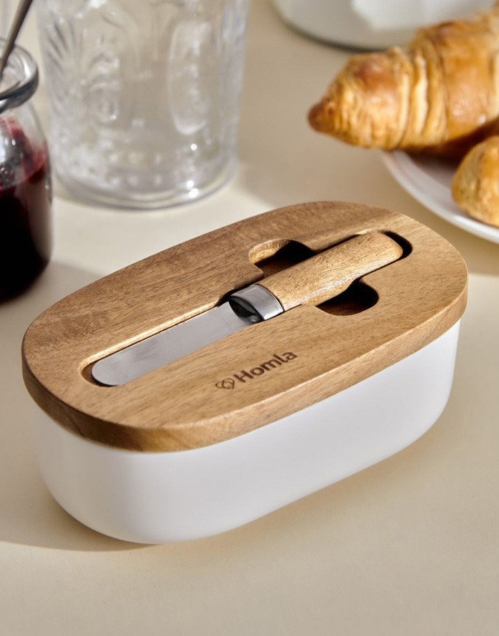 Butter container "MOOKA Round White"