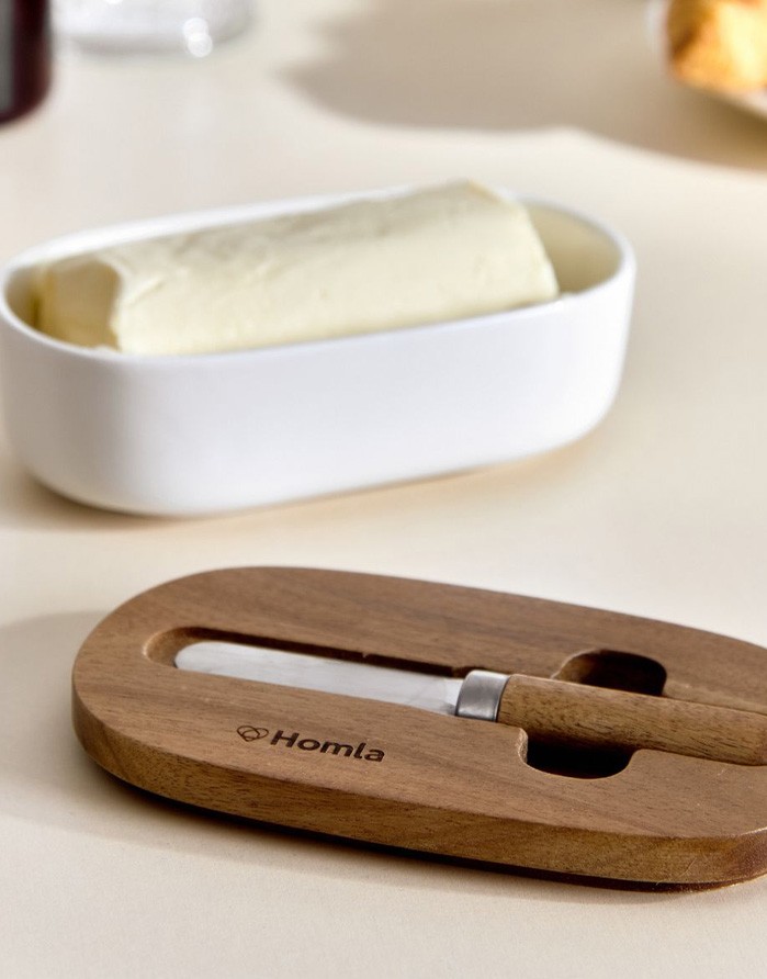 Butter container "MOOKA Round White"