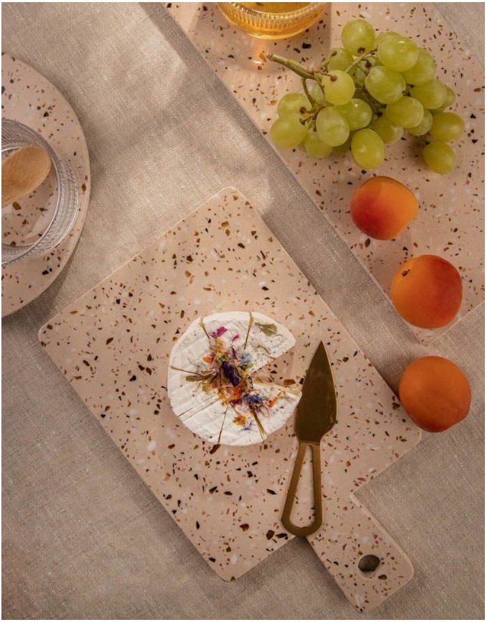 Serving board with knife "TERAZZO Square"